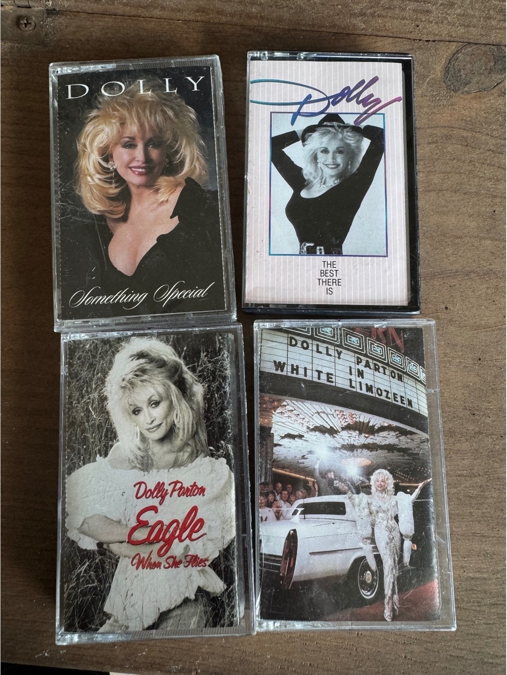 Lot of 4 Dolly Parton Cassette Tapes and Cases
